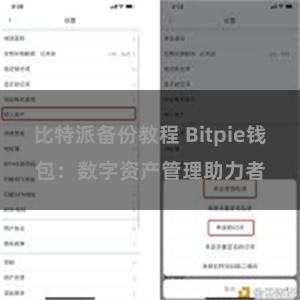 比特派备份教程 Bitpie钱包：数字资产管理助力者