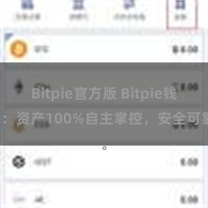 Bitpie官方版 Bitpie钱包：资产100%自主掌控，安全可靠。