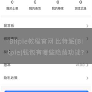 Bitpie教程官网 比特派(Bitpie)钱包有哪些隐藏功能？