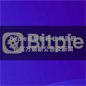 Bitpie最新教程 比特派钱包官方最新公告及新闻